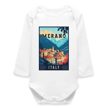 Vivez le Merano à couper le souffle en Italie - Body bébé manches longues biologique - blanc - Devant