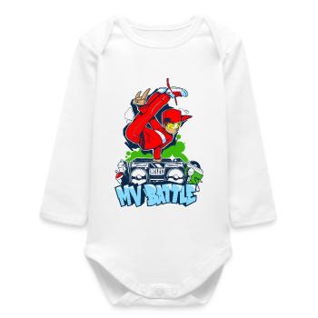 Breakdancing | B-Boy | Hip Hop - Baby Organic Long-Sleeved Bodysuit - white - Front