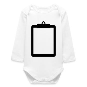 Presse-papiers - Body bébé manches longues biologique - blanc - Devant