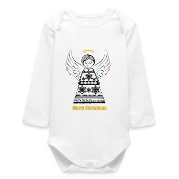 Enfant du Christ - Body bébé manches longues biologique - blanc - Devant