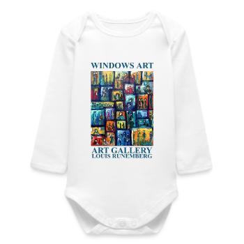 WINDOWS ART CREATION Louis RUNEMBERG © Adagp - Baby Organic Long-Sleeved Bodysuit - white - Front