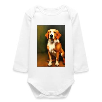 Photo de chien - Body bébé manches longues biologique - blanc - Devant