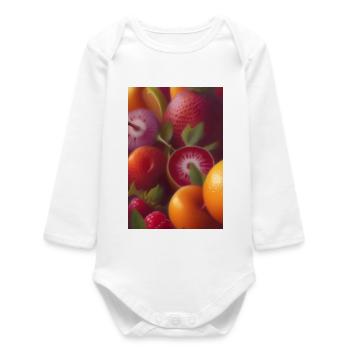 Fruit - Baby Organic Long-Sleeved Bodysuit - white - Front