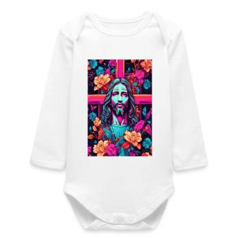 Mon Dieu - Body bébé manches longues biologique - blanc - Devant