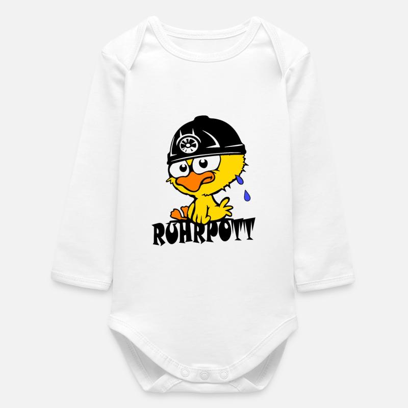 Poussin de Ruhrpott - Body bébé manches longues biologique - blanc