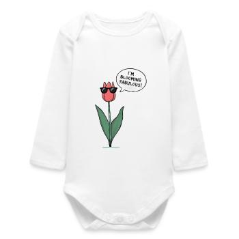 Blooming Fabulous  - Baby Organic Langarmbody - Weiß - Vorne