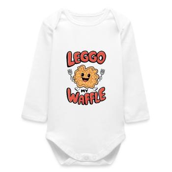 Leggo My Waffle - Baby Organic Long-Sleeved Bodysuit - white - Front