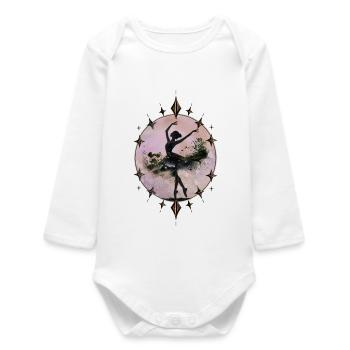 Dancing dancer - Baby Organic Long-Sleeved Bodysuit - white - Front
