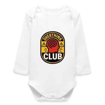 Overthink Club - Baby Organic Long-Sleeved Bodysuit - white - Front