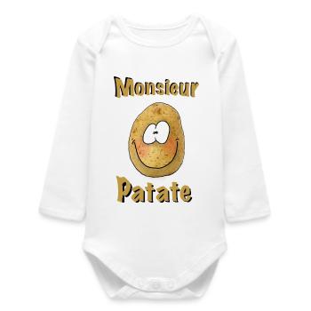 Mr. - Baby Organic Long-Sleeved Bodysuit - white - Front