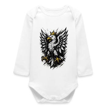 Poland Polska Eagle Flag Flag Epic Gift - Baby Organic Long-Sleeved Bodysuit - white - Front