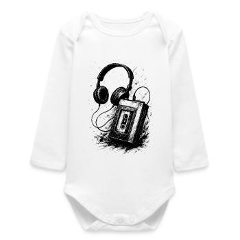 Analog sound - Baby Organic Long-Sleeved Bodysuit - white - Front