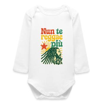 Design reggae rasta avec un message positif - Body bébé manches longues biologique - blanc - Devant