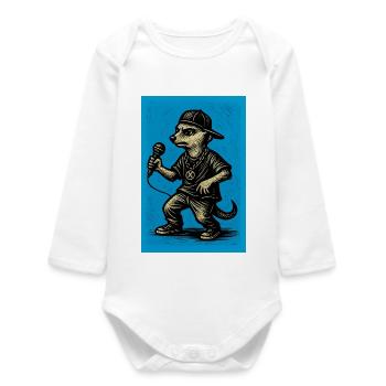 erdmännchen - comic-helden 3 - Baby Organic Langarmbody - Weiß - Vorne