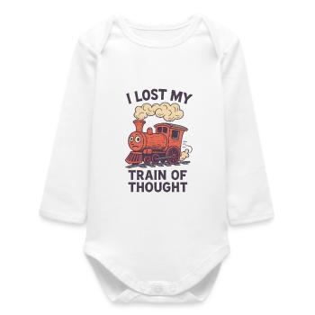 Denkmuster - Baby Organic Langarmbody - Weiß - Vorne