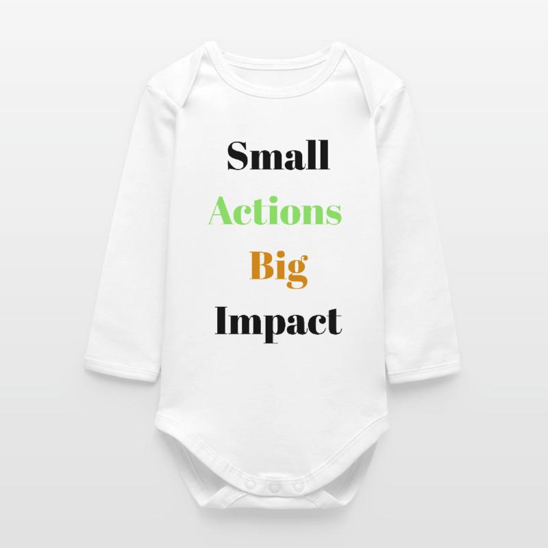 Conception typographique d’actions audacieuses dynamiques Body bébé manches longues biologique