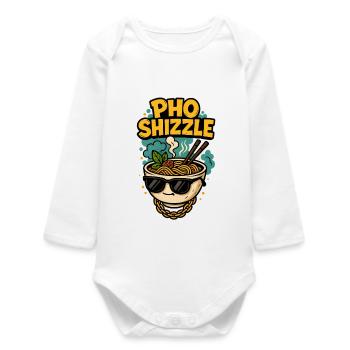 Bol de pho chill avec style - Body bébé manches longues biologique - blanc - Devant
