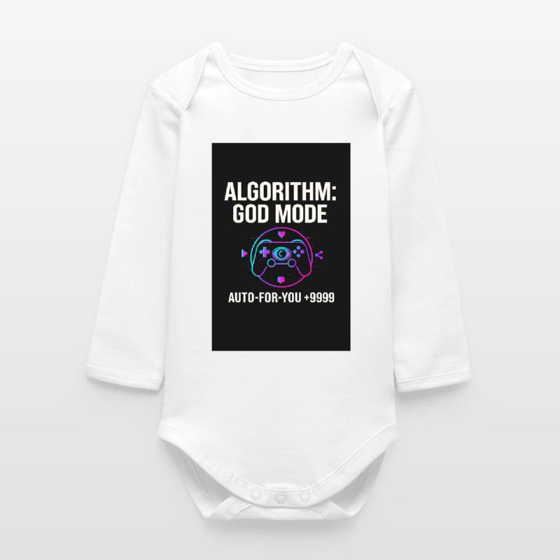 Algorithm God Mode Baby Organic Long-Sleeved Bodysuit