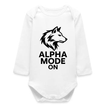 Mode alpha activé - Body bébé manches longues biologique - blanc - Devant