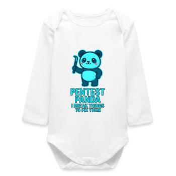 Pentest Panda: Fixing Errors - Baby Organic Long-Sleeved Bodysuit - white - Front