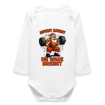 Advent Advent the calf burns - Baby Organic Long-Sleeved Bodysuit - white - Front