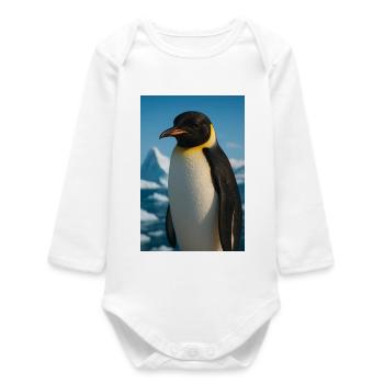 Arctic Penguin - Baby Organic Long-Sleeved Bodysuit - white - Front