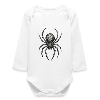 Araignée métallique géométrique - Body bébé manches longues biologique - blanc - Devant