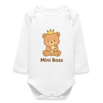 Baby Kronbär - Baby Organic Langarmbody - Weiß - Vorne