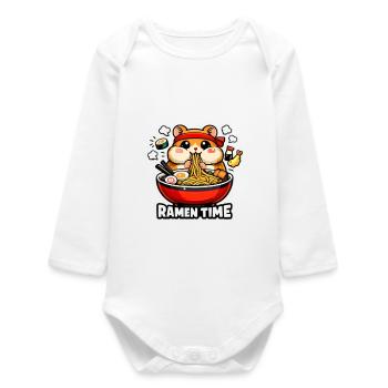 Ramen Time Nudel Japan - Baby Organic Langarmbody - Weiß - Vorne
