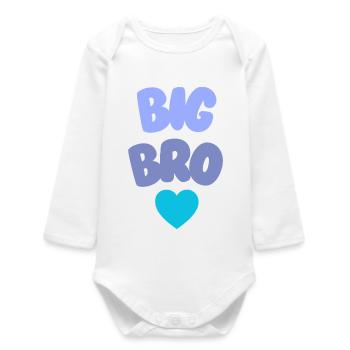 Grand frère et sœur amoureux - Body bébé manches longues biologique - blanc - Devant