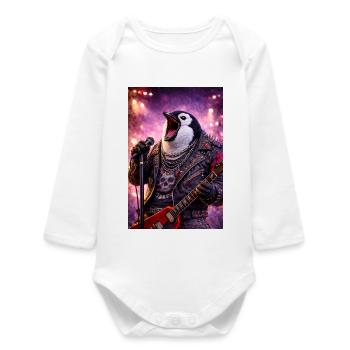 RockyZoo3 - Baby Organic Long-Sleeved Bodysuit - white - Front