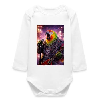 RockyZoo7 - Baby Organic Long-Sleeved Bodysuit - white - Front