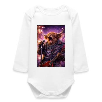 RockyZoo33 - Baby Organic Long-Sleeved Bodysuit - white - Front