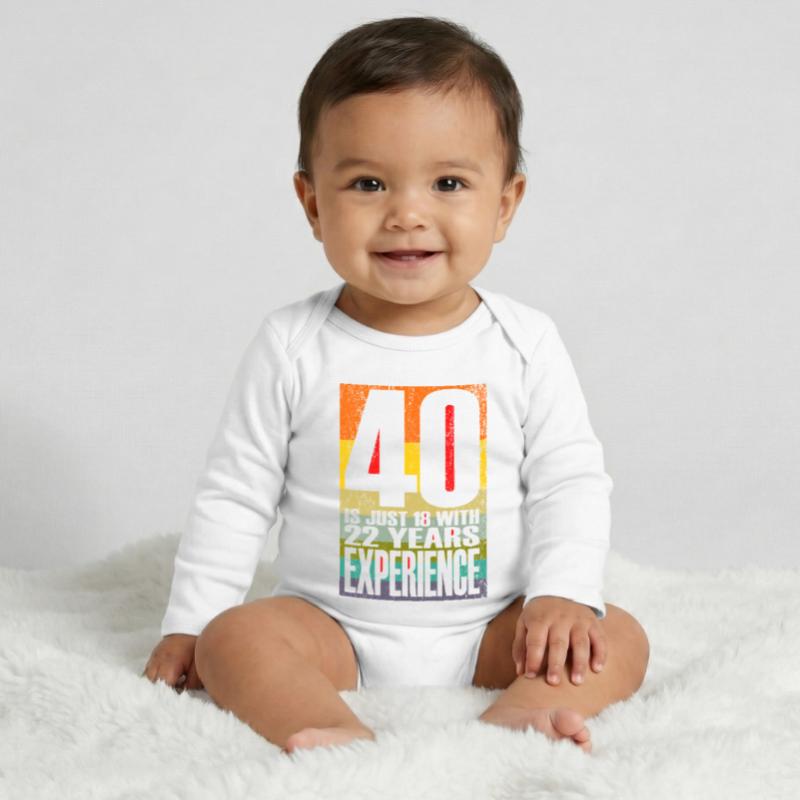 40 ans, c’est juste 18 ans avec 22 ans d’expérience Body bébé manches longues biologique