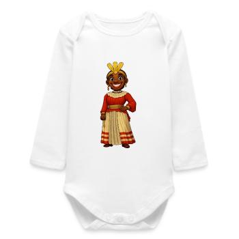 Giant Braulia - Baby Organic Long-Sleeved Bodysuit - white - Front