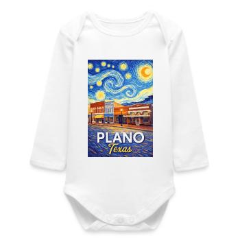 Plano, Texas - Body bébé manches longues biologique - blanc - Devant