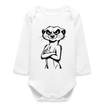 Erdmännchen - Baby Organic Langarmbody - Weiß - Vorne