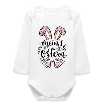 Mein erstes Ostern - Osterhase - Baby Organic Langarmbody - Weiß - Vorne