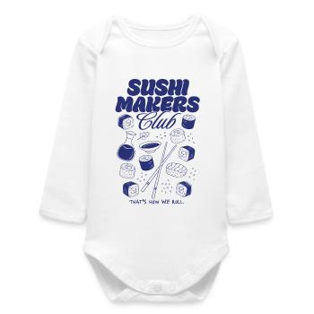 Sushi Makers Club - Baby Organic Long-Sleeved Bodysuit - white - Front
