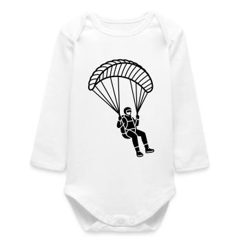 Paragliding - Baby Organic Long-Sleeved Bodysuit - white - Front