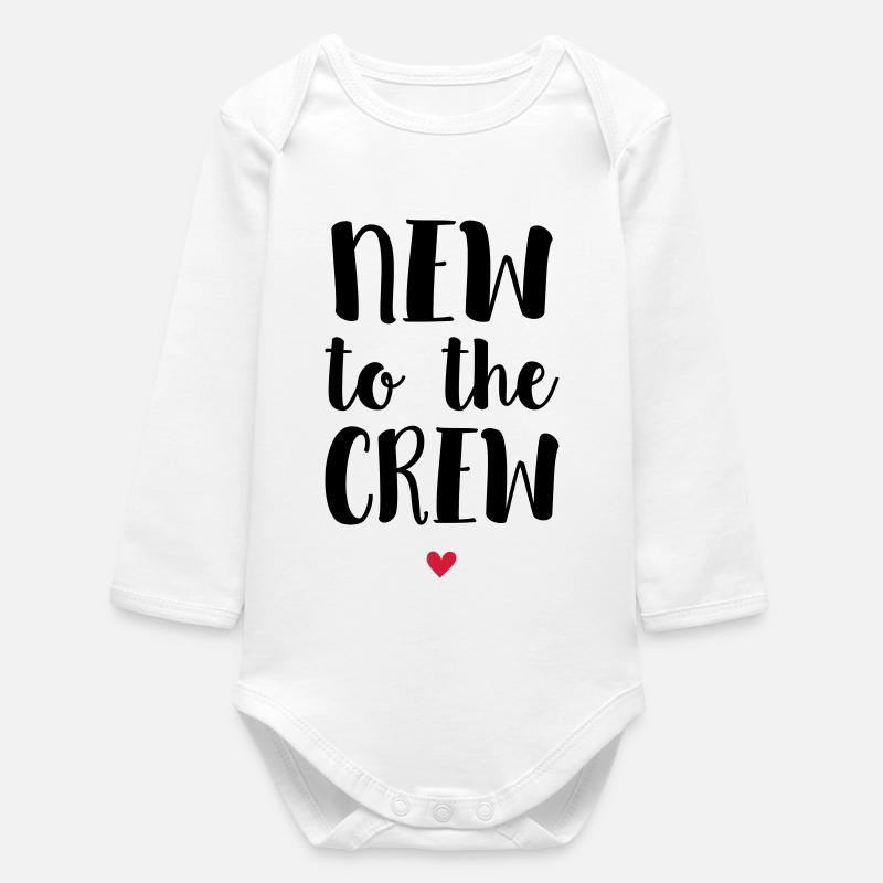 New to the Crew - Baby Organic Langarmbody - Weiß