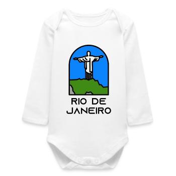 Rio de Janeiro - Baby Organic Long-Sleeved Bodysuit - white - Front