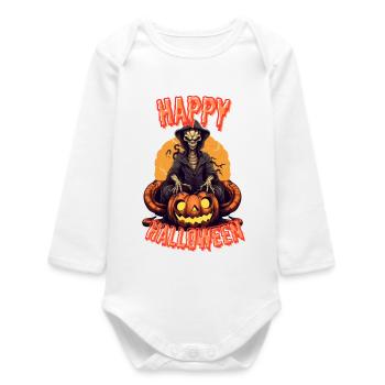 Joyeux halloween - Body bébé manches longues biologique - blanc - Devant