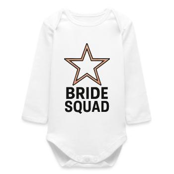 BRIDE SQUAD - Equipe de la mariée - EVJF  - Body bébé manches longues biologique - blanc - Devant