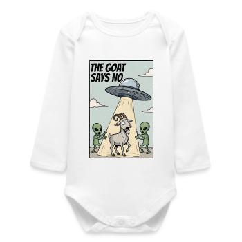 The Goat says No - Baby Organic Langarmbody - Weiß - Vorne
