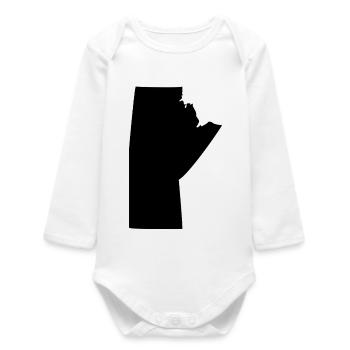 Carte du Manitoba - Body bébé manches longues biologique - blanc - Devant