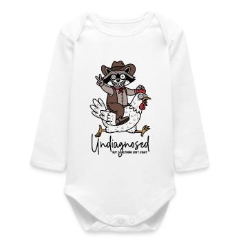 Undiagnosed but something ain't right - Baby Organic Langarmbody - Weiß - Vorne