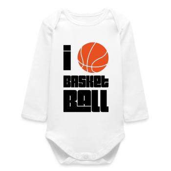 I Love Basketball - Body bébé manches longues biologique - blanc - Devant