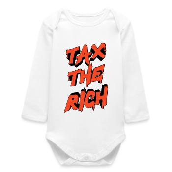 Taxer les riches - Body bébé manches longues biologique - blanc - Devant