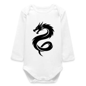 Dragon d’Asie - Body bébé manches longues biologique - blanc - Devant